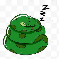 矢量绿色吐舌头的蛇插画卡通风格扮演蛇的儿童手绘圣诞节的平安果png