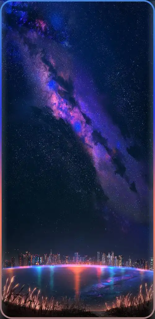 三星galaxy s8蓝光版曲面屏跑马灯壁纸分享!