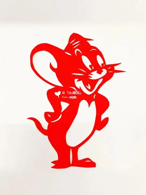 剪纸106猫和老鼠61杰瑞剪纸61雕刻定制手工