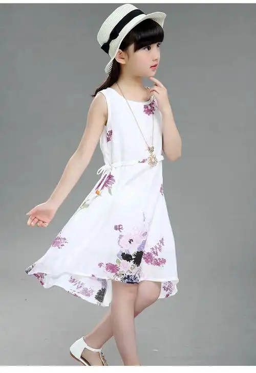 女大童连衣裙12岁夏季女童夏装2019新款15儿童洋气裙子胖女孩加肥