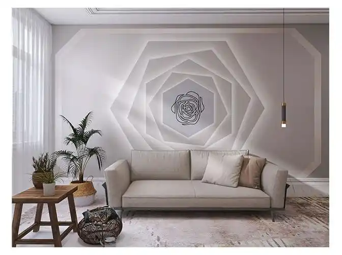 2022新款直播背景墙纸3d立体造型装饰感女服装店墙纸网红ins无缝纤维