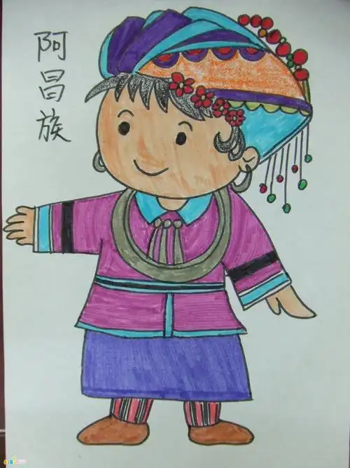 56个民族卡通简笔画(彩色版)