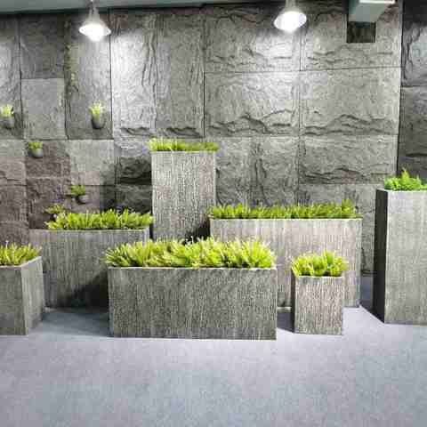 户外玻璃钢花盆花池景观花坛不锈钢长方形种植铝合金花箱水泥花槽