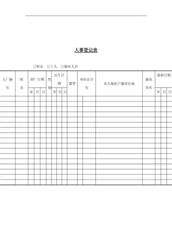 实用表格大全doc175个175doc