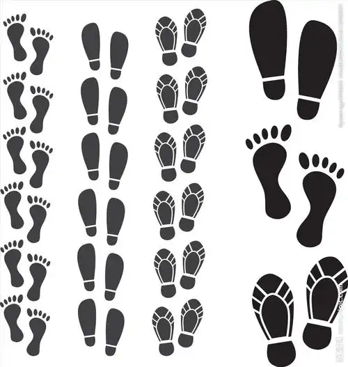 矢量脚印图片