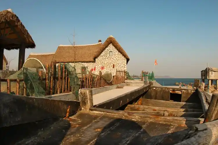 鱼眼拍摄小渔村