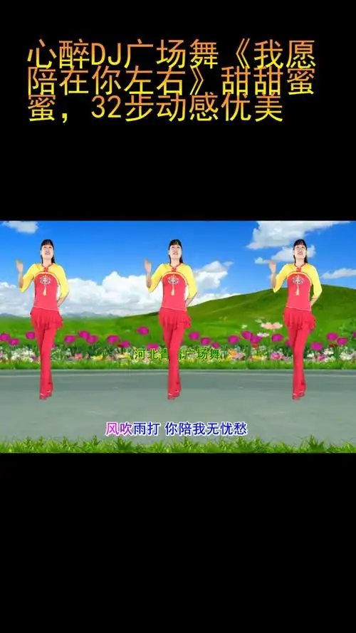 心醉dj广场舞我愿陪在你左右甜甜蜜蜜32步动感优美