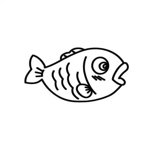 鲤鱼的简笔画简单