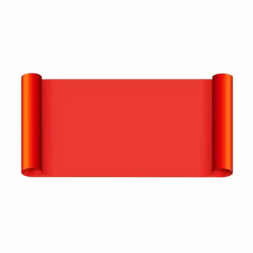 卷曲的红色复古卷轴png免抠图片