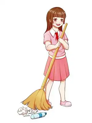 卡通扫地元素