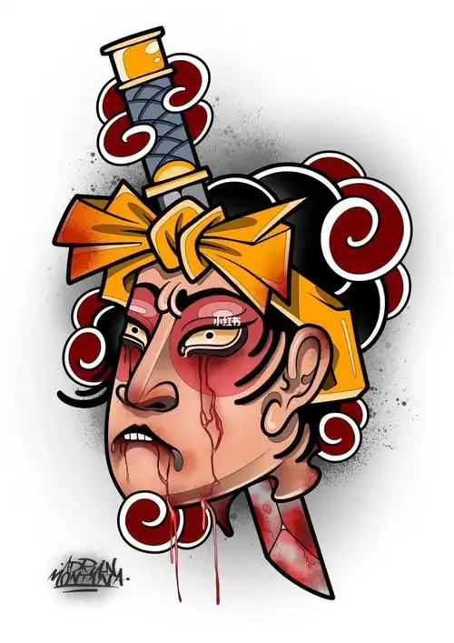 老传统纹身  #新传统纹身  #欧美纹身  #卡通纹身  #school纹身