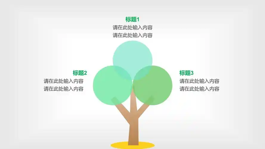 淡绿色树状图pptx1页