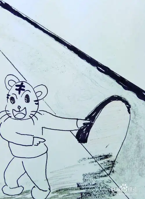 小动物钻洞简笔画