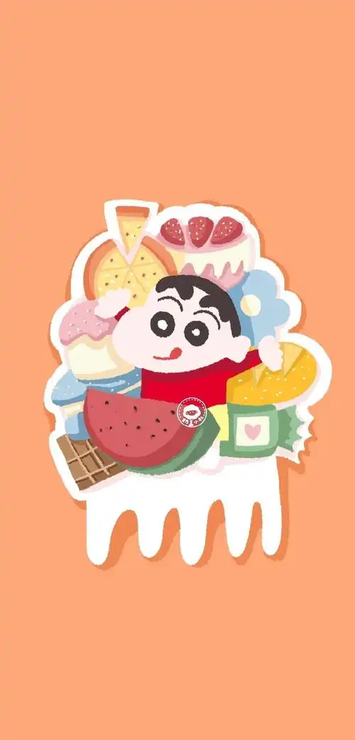 宋知意/简约可爱蜡笔小新吃东西壁纸_动漫卡通手机壁纸_我要个性网