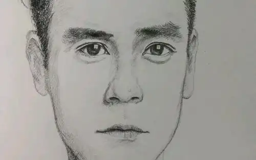 彩色圆珠笔手绘彭于晏