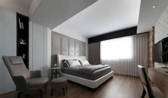 现代简约复式卧室吊顶装修效果图