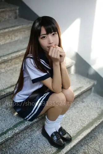 mtiny日系韩版校服套装学生制服领带可爱女学生服水手服套装表演出服