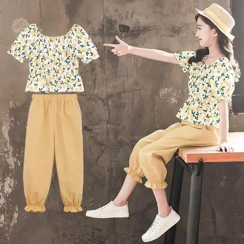 女童夏装套装新款儿童装洋气网红女孩两件套夏季大童女装运动