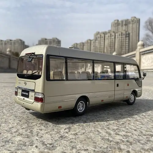 一汽原厂1 24丰田柯斯达 考斯特中型面包车合金汽车模型经典巴士