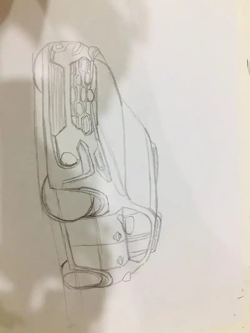 这是我画过最难画的车#斯巴鲁旭豹 #画画 #手绘 #简笔画  - 抖音