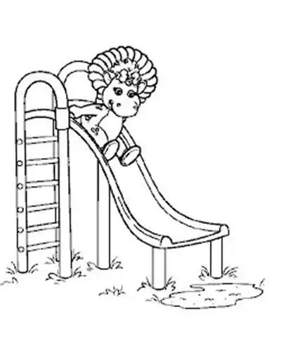 小区广场器材简笔画