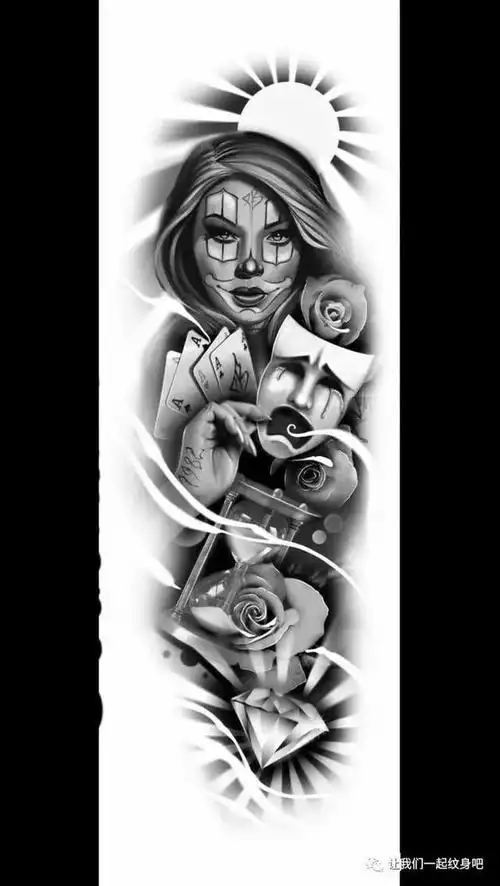 大花臂包小臂素材手稿