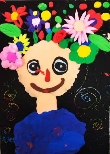 和园校区炫彩印象班(第五次补课)学生作品《黏土浮雕画)