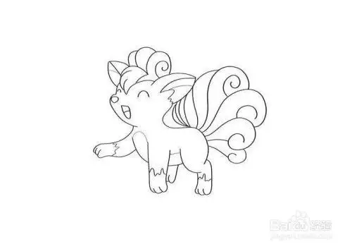 九尾狐的卡通形象怎么画