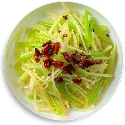炝拌芹菜土豆丝