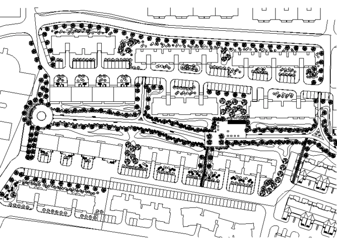 小区景观小品cad施工图资料下载-[北京]宜山居居住小区住宅区景观方案