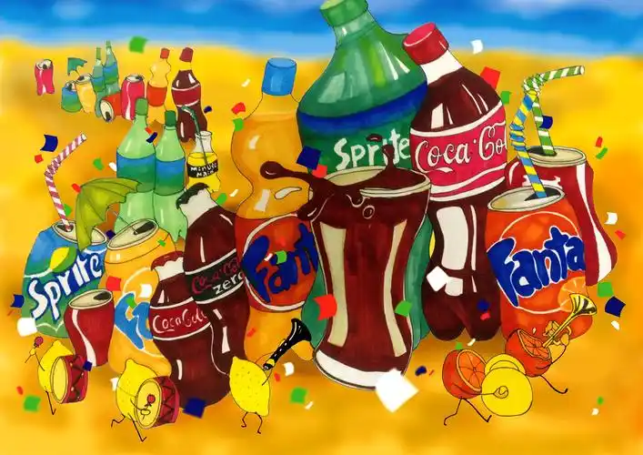 饮料的游行|插画|其他插画|穿鞋的芒果 - 原创作品 - 站酷 (zcool)