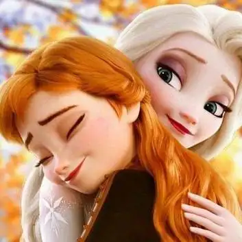 艾莎安娜姐妹贴贴 冰雪奇缘2高清头像壁纸