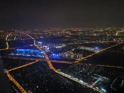 上海虹桥机场落地前. - 花粉随手拍夜景 花粉俱乐部