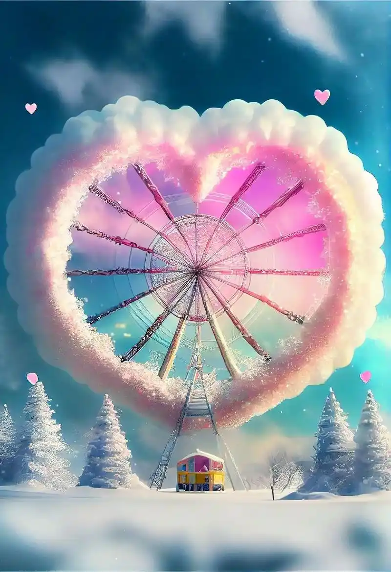 星空壁纸 #图文伙伴计划 #ai绘画 #爱心摩天轮 @do - 抖音