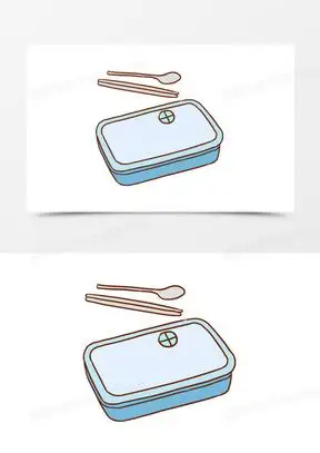 卡通手绘饭盒便当元素