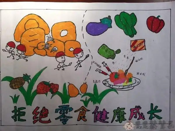 食品安全绘画食品安全简笔画