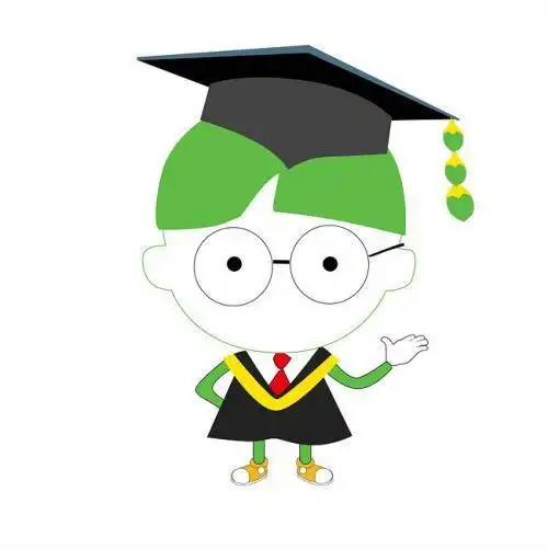 张开怀抱戴眼镜的小博士矢量卡通简笔画图片大全-戴眼镜的小萌人