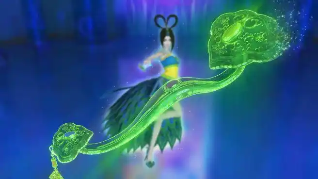 叶罗丽蓝孔雀解开封印变紫孔雀蓝色代表冰公主紫色则代表她