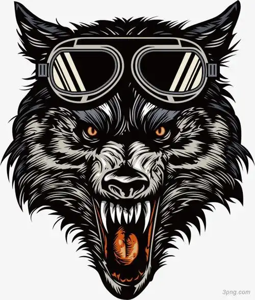 标签:墨镜矢量墨镜凶恶狼头标志卡通墨镜夏季短袖与墨镜黑色男士墨镜