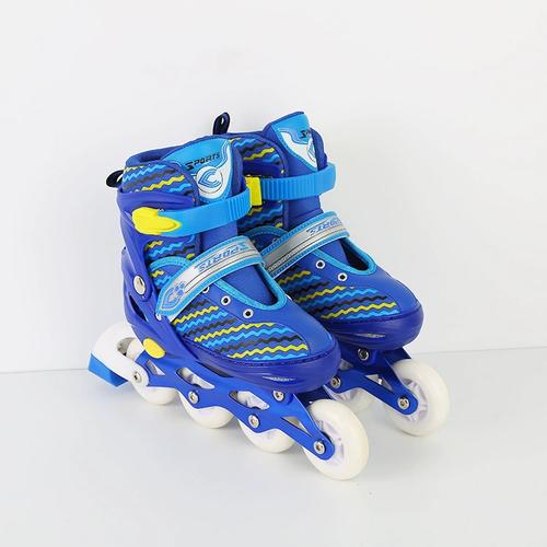 初学者排轮新款儿童旱冰鞋子可调节女溜冰鞋学生炫酷滑轮鞋轮滑鞋