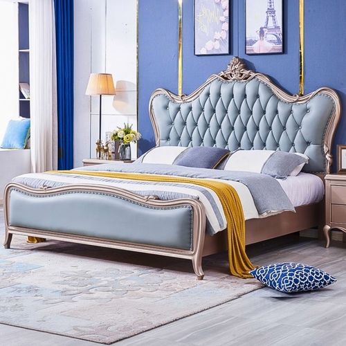 双人床主卧婚床简约现代公主床高档奢华1.8米实木床欧式豪华大床