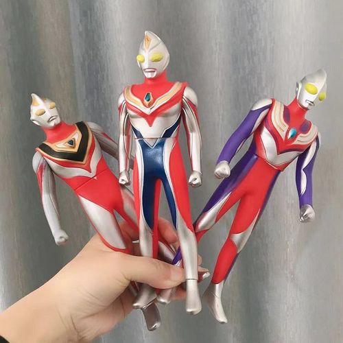 万代(bandai)奥特曼手办迪迦同款软胶人偶玩具玩偶平成三杰戴拿盖亚