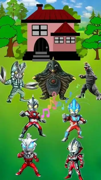 奥特曼群殴怪兽