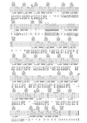 你的生日吉他谱 郑智化