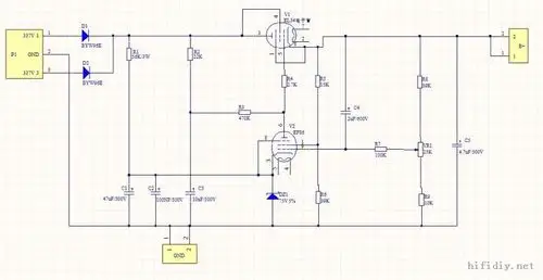 5款电子管稳压电源线路及测试