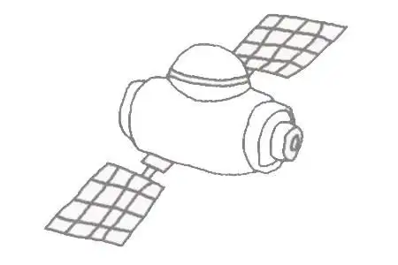 卫星简笔画的简单画法步骤教程