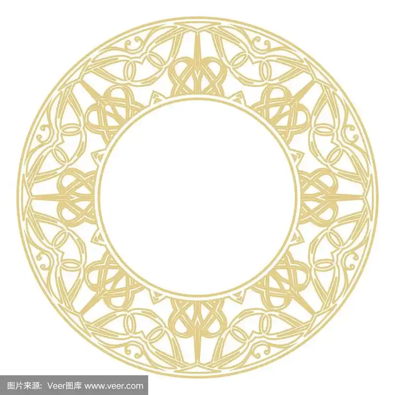 装饰性的圆形组合图案.