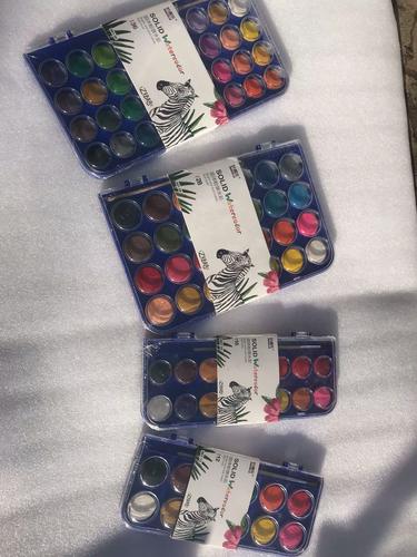 妙趣乐儿童学生水彩画水粉饼12/16/28/36色