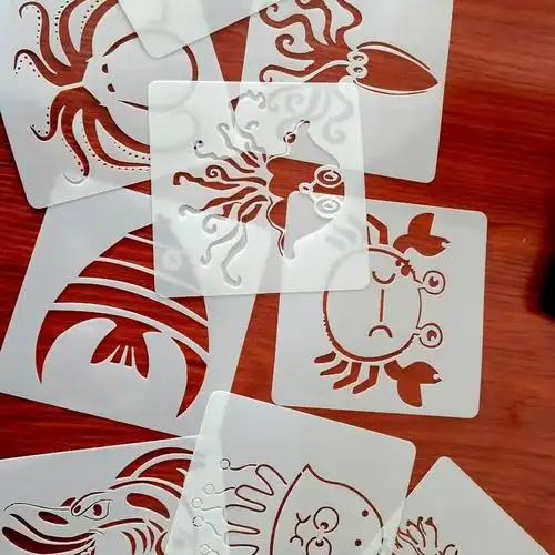 儿童镂空绘画模板绘画工具小学生手抄报画画神器一套10张