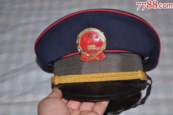 佩戴过的法官大檐帽一顶(含帽徽)(2)-帽子-7788收藏